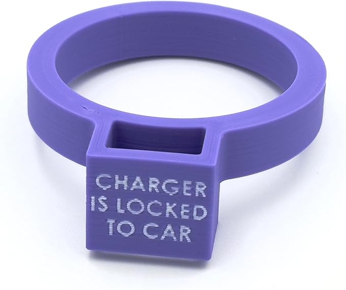 Door Dock for Tesla/J1772 Adapter for Model Y and Charger Locking Ring Bundle 2023-2025 (Purple)