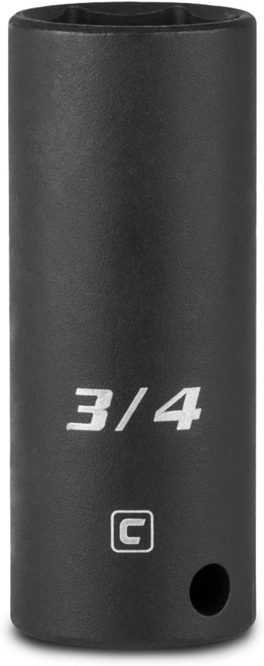 Capri Tools Deep Impact Socket, 3/8-Inch Drive, 6-Point, SAE (3/4-Inch)