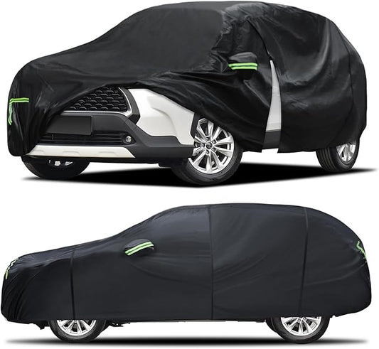 Car Cover Custom Fit for Toyota RAV4 1996-2025,Honda CRV 1997-2025, 6 Layers Truck Cover Waterproof All Weather for Automobiles,Outdoor Full Exterior Cover,Rain, Sun, Wind Protection,Black