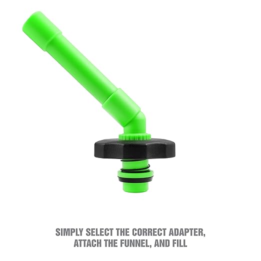 OEMTOOLS 87043 No-Spill Professional Quality Coolant Funnel Kit, Easily Fill Antifreeze Coolant Set Includes 5 Adapters, Extensions, and Automotive Funnel, Air Venting, Drip-Free, Green