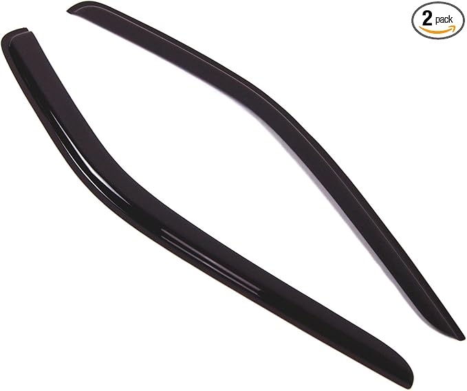 TuningPros Outside Mount Window Vent Visors Rain Guards Compatible with Pontiac Montana 1997-2004 | Side Window Wind Deflectors Rain Shields | Smoke Tinted, 2 Pcs Set, DGWV-055