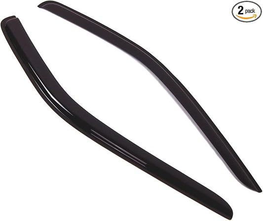 TuningPros Outside Mount Window Vent Visors Rain Guards Compatible with Pontiac Montana 1997-2004 | Side Window Wind Deflectors Rain Shields | Smoke Tinted, 2 Pcs Set, DGWV-055