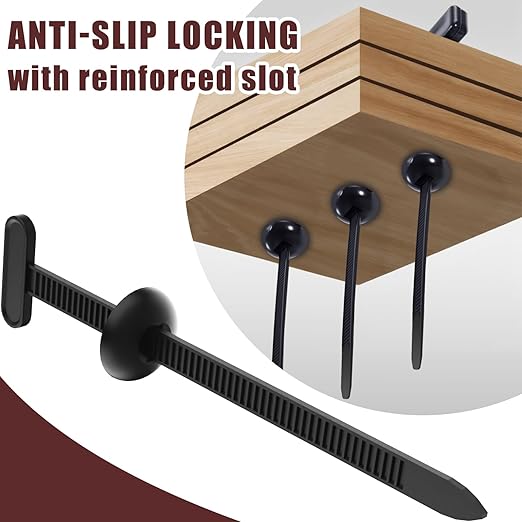 100 Pack Nylon Universal Cable Tie Buckle Zip Tie, Heavy Duty Self-Locking Push Pin Design with Button, UV Resistant Fasteners for Car Repair (Fender, Bumper, Trunk Liner), Wire Bundling, Home&Garage