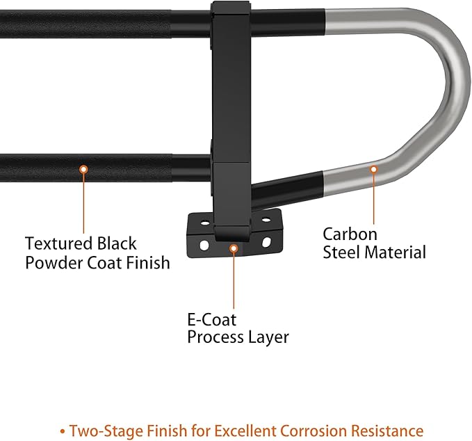 Hooke Road Bronco Front Brush Grille Guard Full-Width Push Bull Bar for 2021-2025 Ford Bronco 2 or 4 Doors (ONLY for Models with Factory Modular Steel Front Bumper)