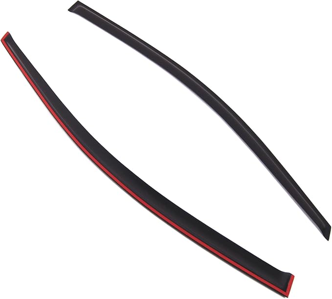 TuningPros Outside Mount Window Vent Visors Rain Guards Compatible with Hyundai Elantra Coupe 2011-2016 | Side Window Wind Deflectors Rain Shields | Smoke Tinted, 4 Pcs Set, DGWV-803