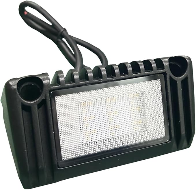 5 Inch LED RV Patio Lights Exterior, Awning Outdoor Porch Light Fixture, 12V/24V DC, 6000K Cool White, Down Angle Flood Beam, for Truck Boat Camper, Aluminum Housing Black Finish, 1 Pack