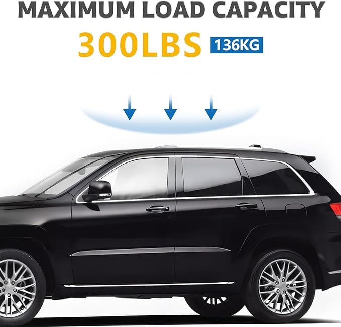 Roof Rack Cross Bars Compatible with Jeep Grand Cherokee Altitude & SRT & Trackhawk with Roof Black Moldings 2011-2022, Adjustable Aluminum 300 LBS Anti-Theft Lock Crossbar for Bike, Snowboard,Luggage