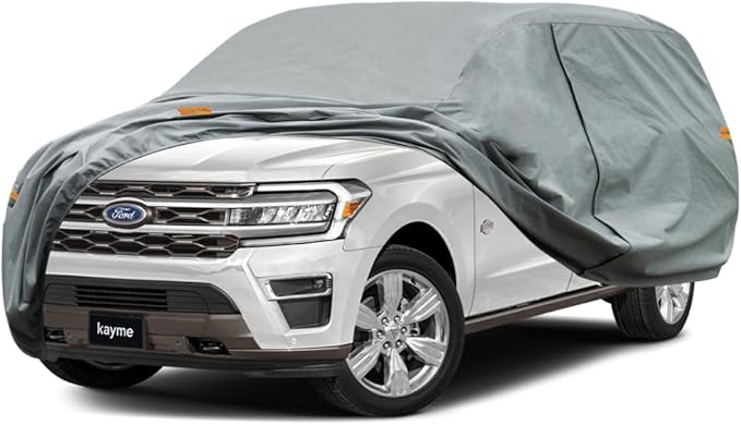 Kayme Heavy Duty SUV Car Cover Custom Fit Ford Expedition MAX EL LWB Waterproof All Weather for Automobiles, Full Exterior Covers Sun Rain UV Protection.（Deliver About 3-10 Days）