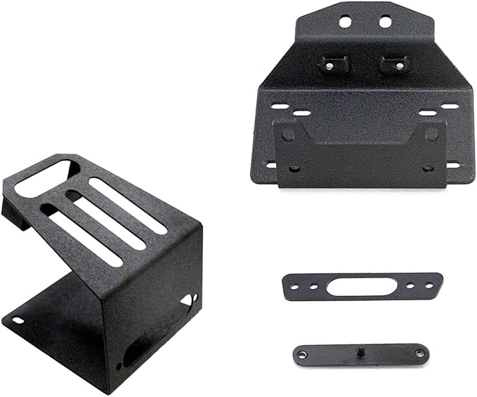 SuperATV 6000 lb Black Ops Winch with Heavy Duty Winch Mounting Plate for 2018+ Polaris RZR XP Turbo S/RZR XP4 Turbo S 【For Use With SuperATV Front Bumper】| Complete kit ready for install