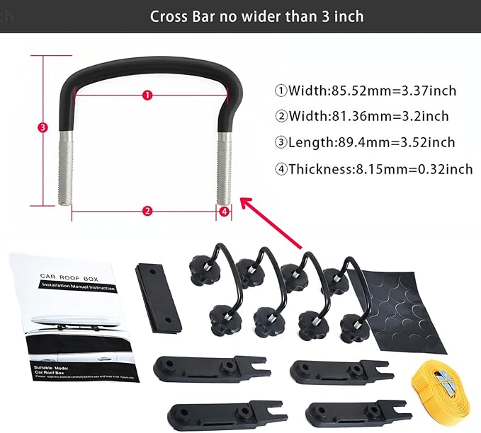 Hard Shell Roof Cargo Carrier with Security Keys, Roof Box, Cargo Box, 62.52 (L) x32.48 (W) x 13.19(H) Inches, 14 Cubic Feet (Tool-Free Install), Gray