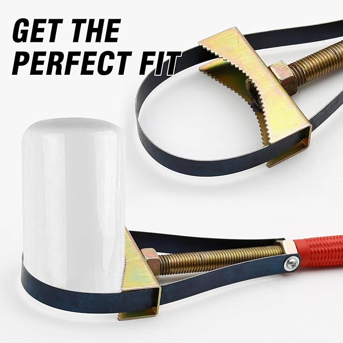 UOIENRT Adjustable Oil Filter Wrench Disassembly Tool Replacement for Truck Excavators(9-15cm Diameter)