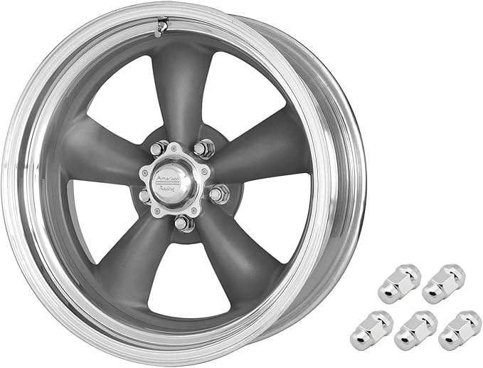 Classic Torq Thrust II Wheel, 15 x 7 and Chrome Acorn Nuts, 7/16