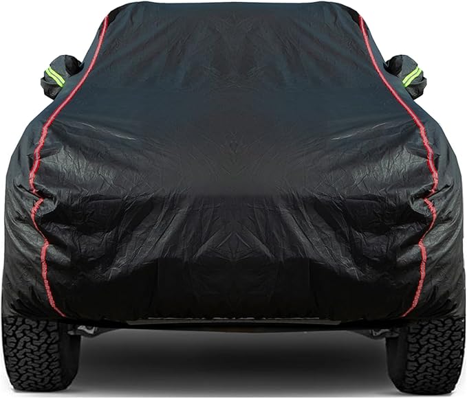 Breathable New Material, Waterproof Car Cover, Locks and Zipper Doors, Sunscreen Waterproof UV Prevention Snowproof Wind and Windproof,Suitable for Indoor Outdoor,for Pickup 198"-220",B7