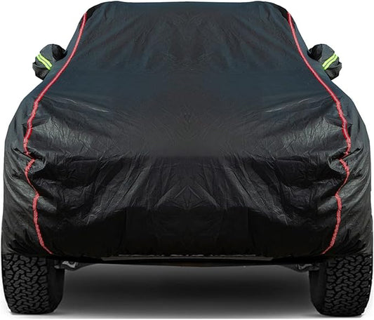 Breathable New Material, Waterproof Car Cover, Locks and Zipper Doors, Sunscreen Waterproof UV Prevention Snowproof Wind and Windproof,Suitable for Indoor Outdoor,for Pickup 198"-220",B7