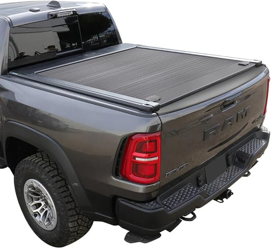 Syneticusa MR Retractable Hard Tonneau Cover Fits 2009-2026 Dodge Ram 1500 5'7" (67.4”) Truck Bed Waterproof Accessories