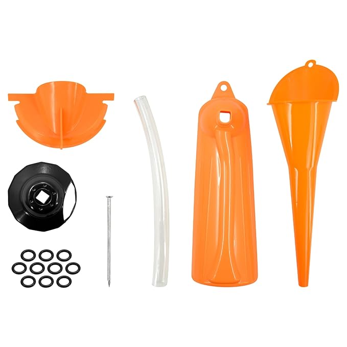 Oil Change Kit Crankcase Fill Oil Funnel Oil Filter Cap Wrench Primary Case Oil Fill Funnel Drip Oil Filter Funnel O-Rings Set Fit for Harley Models