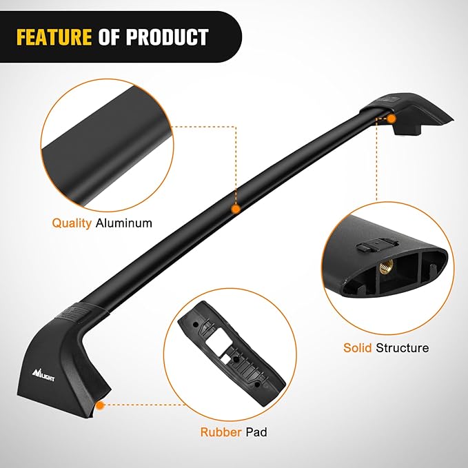 Nilight Roof Rack Cross Bars Fit for Toyota Highlander XLE Limited Platinum 2020 2021 2022 2023,Adjustable Aluminum car Crossbars with Rubber Pad for Cargo Carrier Luggage Bike Kayak Rooftop Snowboard