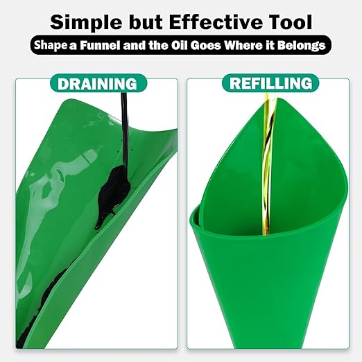 Professional-Grade Flexible Funnel for Draining Oil & Oil Change in Narrow and Awkward Places, Easy to Clean & Foldable Flex Funnels, for Lawnmowers, Motorcycles, Snowplows, Trucks, …