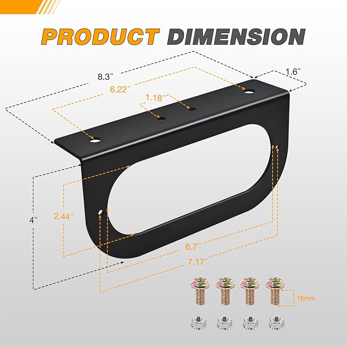 GOOACC 6Inch Oval Trailer Tail Light 2PCS 10LED Red Stop Brake Turn Signals Lights w/Surface Mount Grommets Plugs Mounting Brackets IP67 Waterproof for Truck RV Tractor