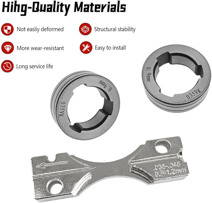 KP1696-035C Drive Roll Kit .035" V-Groove Fit for Lincoln 216 255XT 350MP MIG Welder for 25M LF-72 LN-15 LN-25 PRO Dual Power Wire Feeder for Flux Core