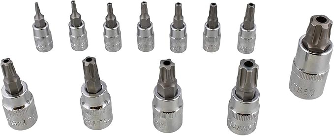 ABN Torx Plus Socket Set Star Bit Set, 12-Piece Torx Set