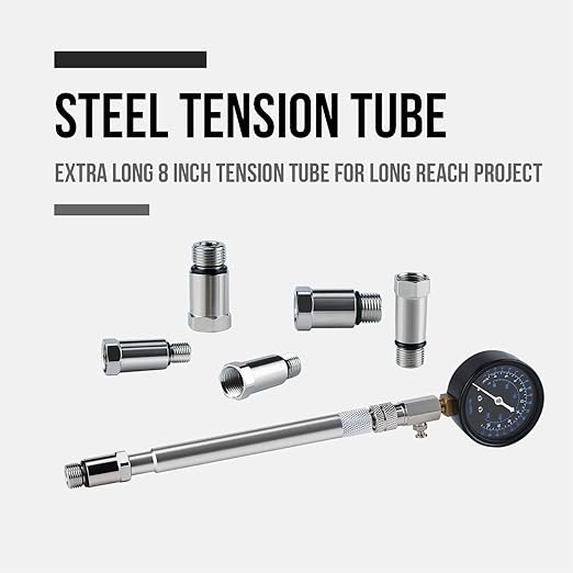 Lichamp Engine Compression Tester Automotive, Master Petrol Engine Cylinder Pressure Gauge for Motorcycle Car Truck