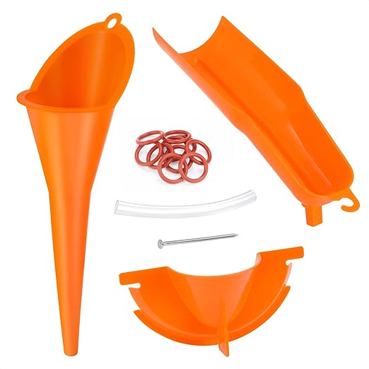 Oil Change Kit, Primary Case, Crankcase Fill, Drip-Free Oil Filter Funnel +O-Ring, Compatible with Harley
