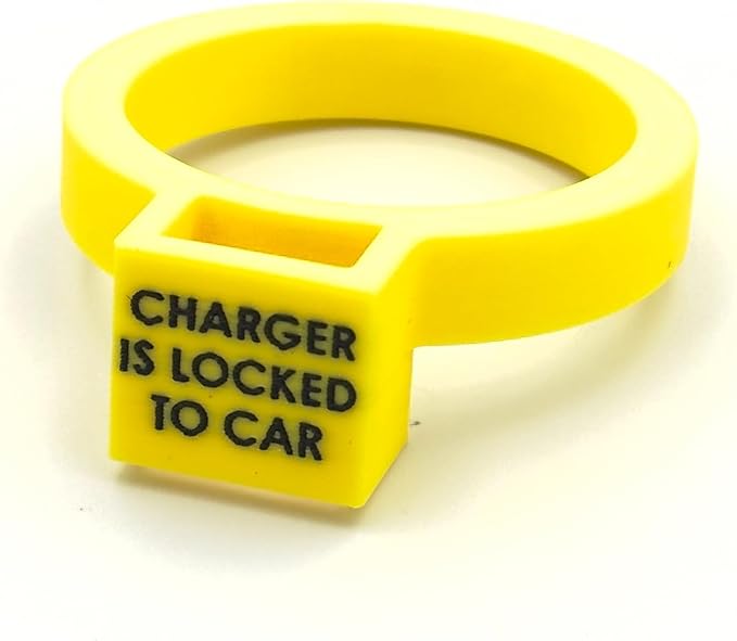 Door Dock for Tesla/J1772 Adapter for Model Y and Charger Locking Ring Bundle 2023-2025 (Yellow)