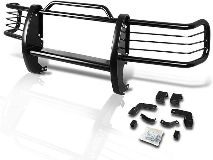 Compatible with Jeep Cherokee XJ SUV 1984-2001 Bumper Brush Grille Guard Protector,Coated Black