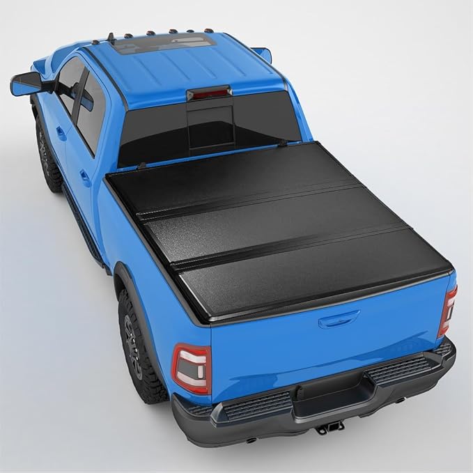 EZ-COVER 6.5' Hard Tri-Fold Truck Bed Cover Compatible for 2004-2014 Ford F-150 | 2006-2008 Lincoln Mark LT FRP Tonneau Cover | Styleside Not for Flareside