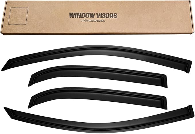 Window Rain Guards for 2010-2017 Chevy Equinox, Window Visor Guard Vent Wind Shade Deflector Rain Shield Protector Sun Visor for 10-17 Equinox 2011 2012 2013 2014 2015 2016,Outside-Mount, 4 Pieces