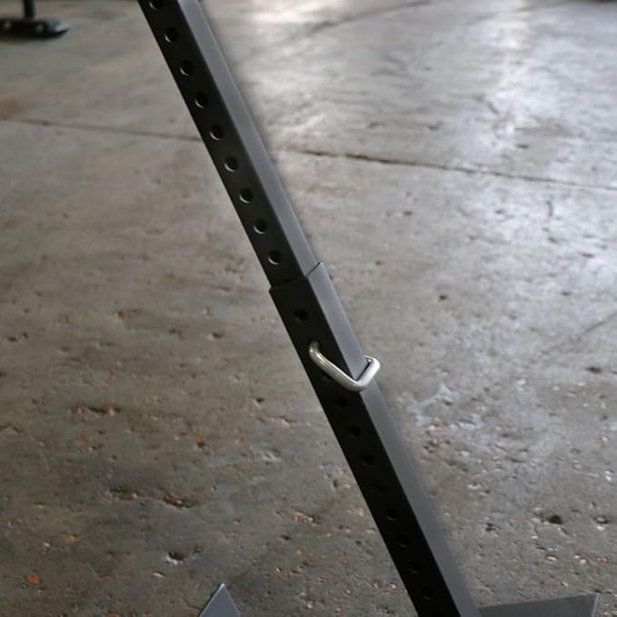 Titan Fitness Eccentric Hooks, Fully Adjustable 20" - 35" Steel Hook Barbell Attachment, Overload Lifting for Explosiveness, Fits Olympic-Sized Weight Plates, Squat or Bench Use, Weight Releasers