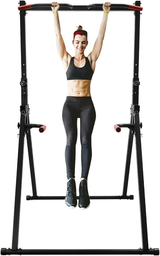 440 LBS Pull up Bar Free Standing, Parallel Adjustable Height Standing Pull Up Bar Dip Station for Home Gym Heavy Duty, Strength Training Fitness
