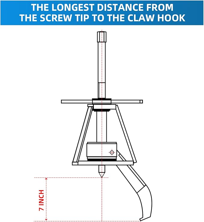 BESTOOL 3 Jaw Gear Puller,20 Ton Pulley Puller Tool, Removal Tool for Gears, Pulley, Flywheel
