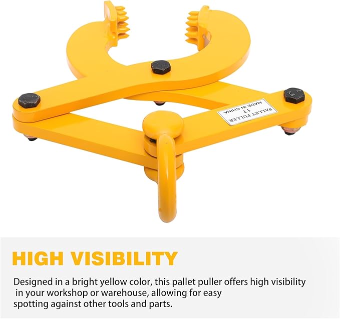 Pallet Puller,1T/2205 LBS Capacity Pallet Jack Puller,Heavy Duty Single Scissor Clamp for Forklift Chain,Pulling Pallets,5 Inch Jaw Opening