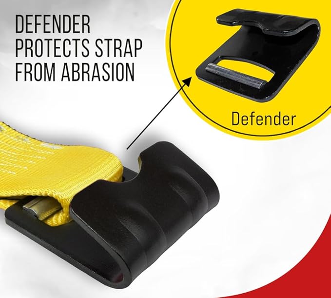 Mytee Products (300 Pack) Kinedyne Pallet Winch Straps 4" x 30' Gold Heavy Duty Tie Down w/Flat Hooks WLL# 5400 lbs | 4 Inch Cargo Control for Flatbed Truck Utility Trailer