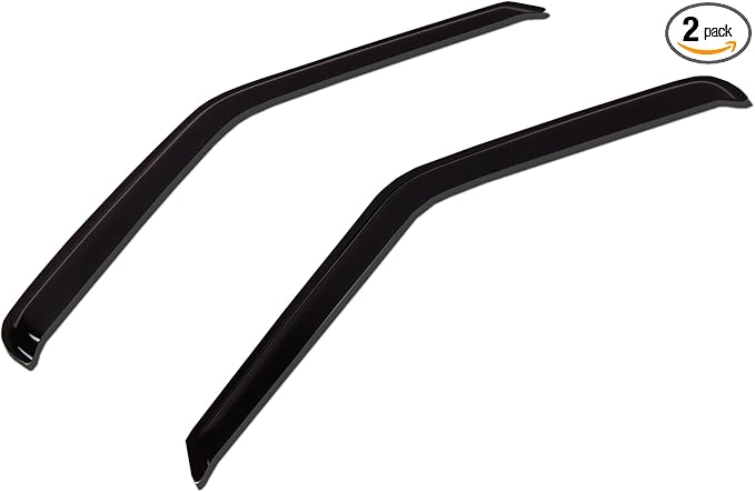 Tuningpros WV-739B Outside Mount Window Visor Deflector Rain Guard Dark Smoke 2-pc Set, Compatible with 2017-2018 Subaru BRZ