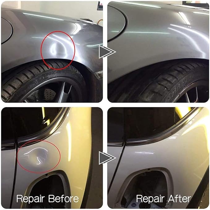 WHDZ Paintless Dent Repair Rods Set 24 Pcs Auto Body Dent Removal Tool Repair Line Board Dent Hammer for Hail Repair