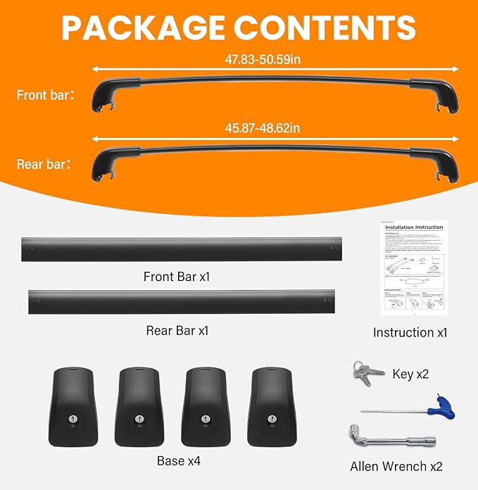 300lbs Roof Rack Cross Bars Compatible with Hyundai Palisade 2019-2025 SE SEL XRT Limited Calligraphy Lockable Cargo Crossbars Carrier Luggage Kayak Bike Snowboard