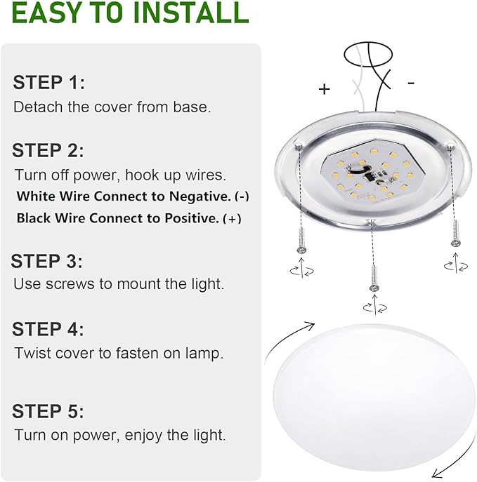 RV LED Ceiling Light,12v RV Lights Interior,4.5 inch Low Profile Puck Light for RV Interior, Camper, Trailer, Boat and Motorhome(Warm White 3400K, 6PCS)