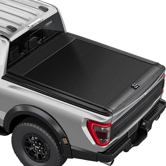 Retractable Truck Bed Tonneau Cover Compatible with 2015 2016 2017 2018 2019 2020 2021 2022 2023 2024 2025 2026 Ford F-150 Raptor/Lightning (5.5'/66" Bed) Retractable Truck Bed Cover Password Lock