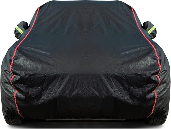 Breathable New Material, Waterproof Car Cover, Locks and Zipper Doors, Sunscreen Waterproof UV Prevention Snowproof Wind and Windproof,Suitable for Indoor Outdoor,for Sedan (197" to 208") B4