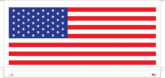 Leaveshade RV Awning Fabric Replacement Camper Trailer Awning Fabric Super Heavy Vinyl Coated Polyester 18'3''(Fit for 19' Awning)-USA Flag (Custom Looking)-Innovated 5 Year Weathering