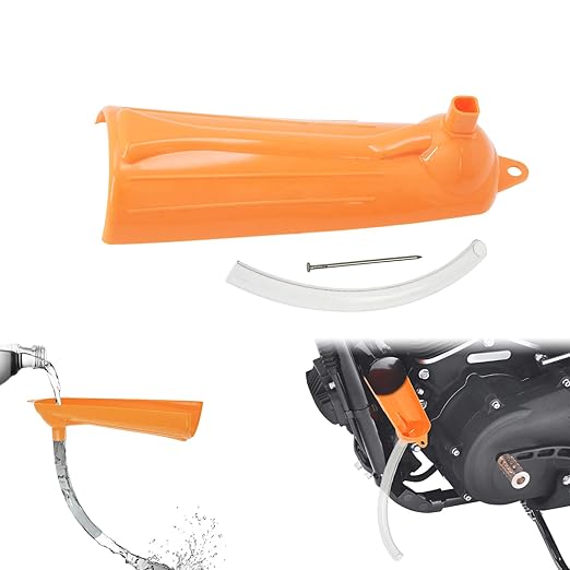 HDBUBALUS Crankcase Fill Funnel Primary Case Oil Fill Oil Filter Funnel Set Compatible with Harley 3 Pcs Orange