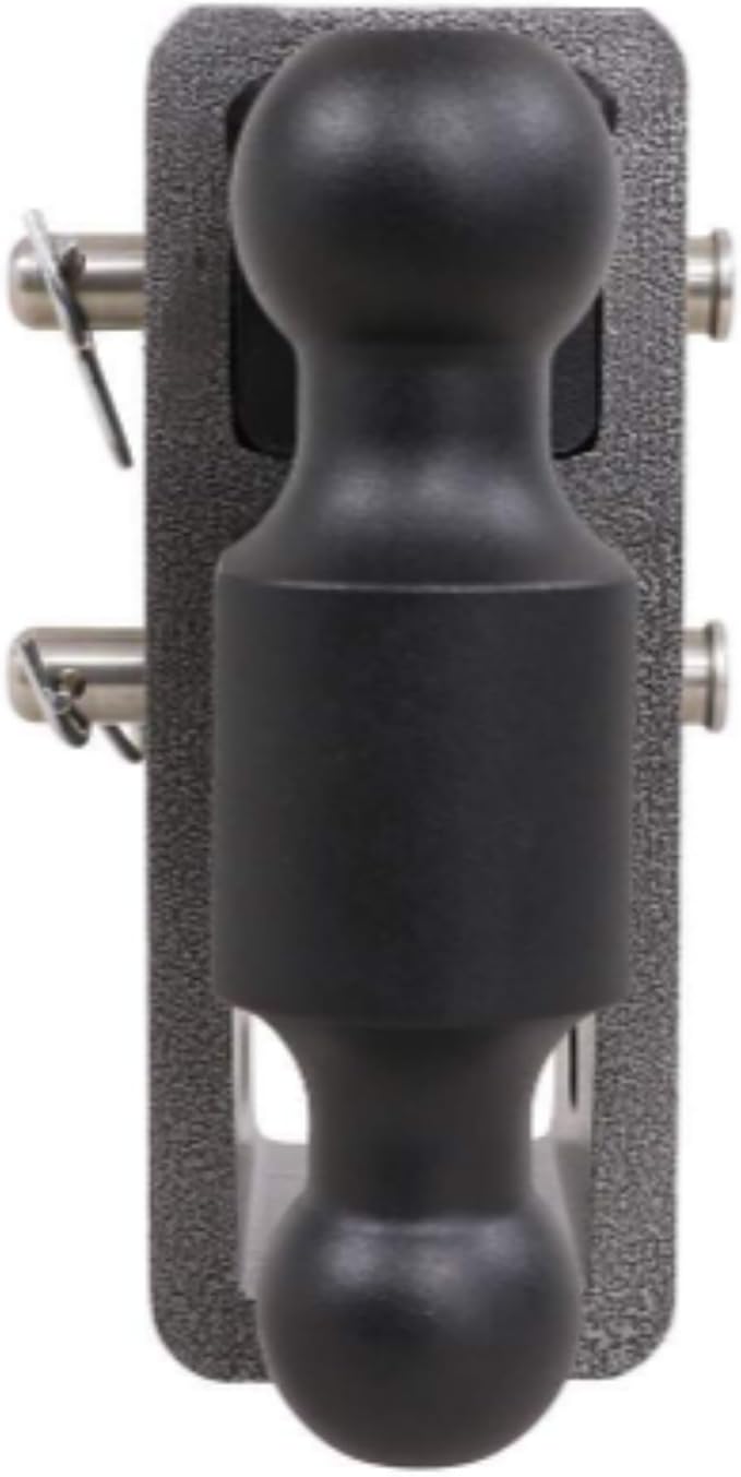 GEN-Y Hitch Tow Hitch for 2.5" Receiver | 6" Drop - 3 Adjustable Positions | 21k LBS Towing Capacity | 3k LBS Tongue Weight | Includes Dual Ball-Mount Attachment, Pintle Lock, 2 Locking Pins, Silver