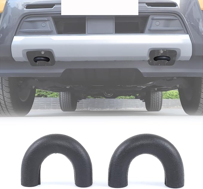Car Tow Hook Protective Cover Compatible with Ford Ranger 2023-2025 Rubber Front Bumper Tow Ring Pull Ring Protective Case Trailer Pull Ring Trim Cover Exterior Accessories Tow Hook Covers (Black)
