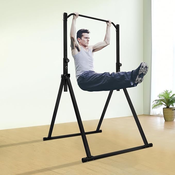 440lbs Foldable Pull Up Station, Height Adjustable Pull Up Bar for Home Gym, Multi-Function Workout Training Equipment