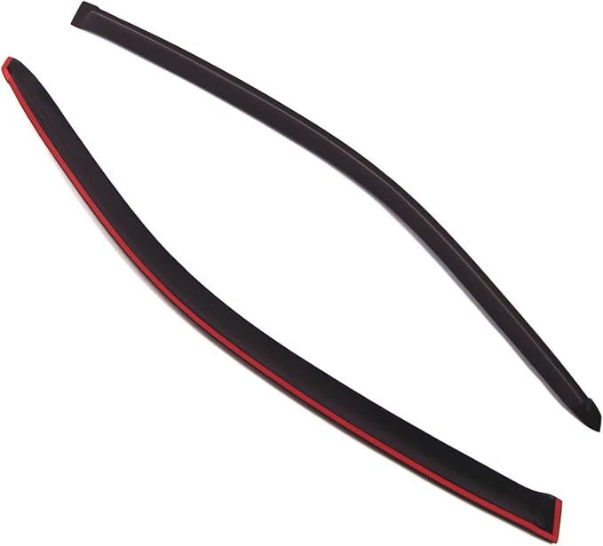 TuningPros Outside Mount Window Vent Visors Rain Guards Compatible with Honda Civic Coupe 2001-2005 | Side Window Wind Deflectors Rain Shields | Smoke Tinted, 2 Pcs Set, DGWV-220