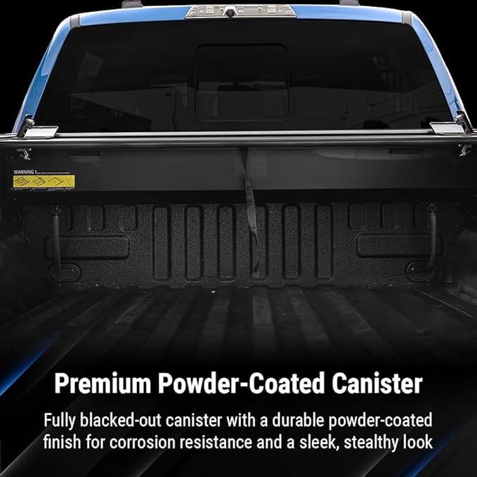 Syneticusa Stealth Black Retractable Hard Tonneau Cover T-Slot Rails Fits 2007-2025 Silverado/Sierra 1500 5'8" (69.9”) Truck Bed Premium Edition Waterproof Accessories