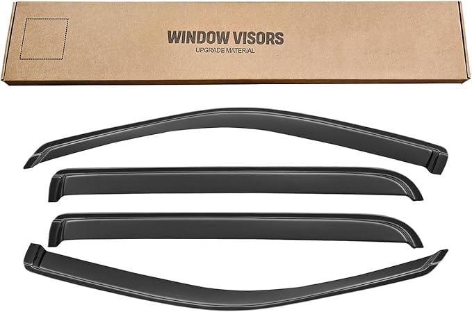 Window Rain Guards for 2002-2010 Ford Explorer/Mercury Mountaineer, Window Visor Guard Vent Wind Shade Deflector Rain Shield Protector Sun Visor for 2003-2010 Lincoln Aviator, Outside-Mount, 4PCS